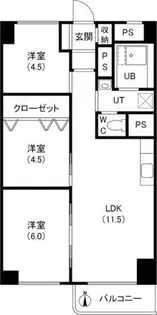 平岸ハイツ第一【408号室】の間取り