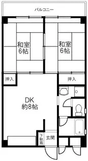 コーポ中津【6階】の間取り