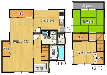 福岡県北九州市小倉南区大字高津尾【一戸建】の間取り