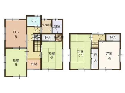 滋賀県大津市木下町【一戸建】の間取り