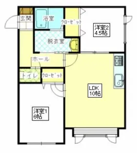 ディア・コート【103号室】の間取り