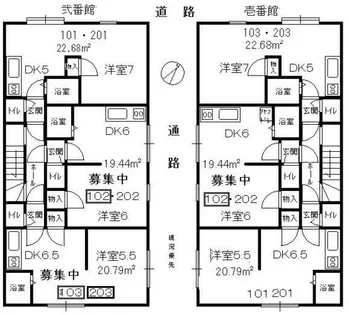 アメニティハイム壱番館【102号室】の間取り