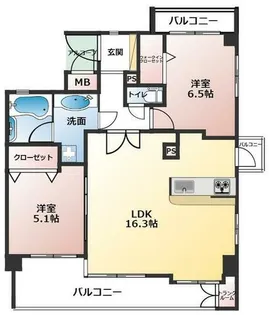 ロイヤルグラン芦屋【3階】の間取り
