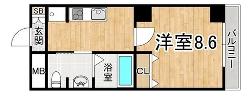 兵庫県神戸市長田区北町1丁目【マンション】の間取り
