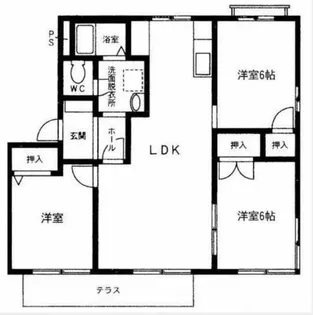 エバーグリーンマルモ C棟【102号室】の間取り