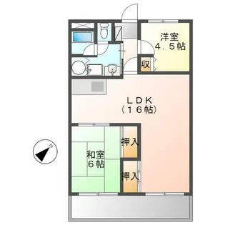 マンションはたなか【4階】の間取り