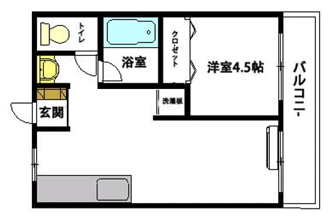 カレッジライフイシモト【4階】の間取り