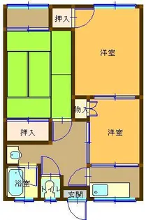 コーポ木下【1階】の間取り
