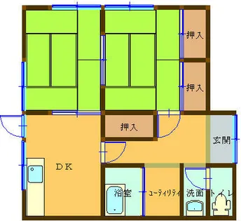 福岡県宮若市鶴田【一戸建】の間取り