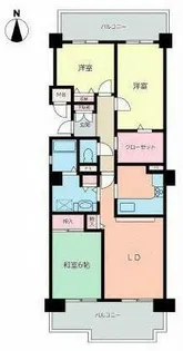 ラヴェール芦屋Ⅱ【1104号室】の間取り