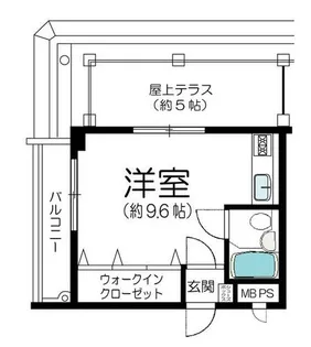 天満橋スカイハイツ【12階】の間取り