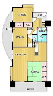 サンライフ足原 Ⅱ 501【5階】の間取り