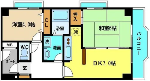 木れんはうす【303号室】の間取り
