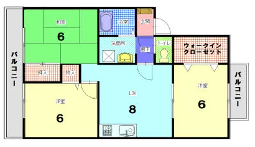 エスポワールドミール【2階】の間取り