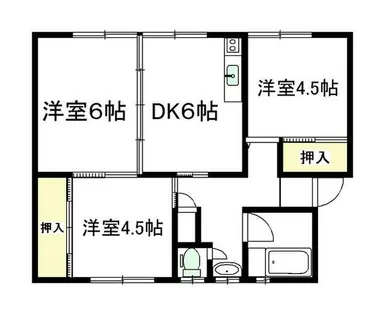 早川マンション【B203号室】の間取り