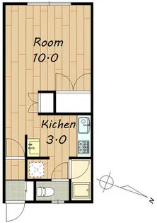 コーポK&M【1階】の間取り