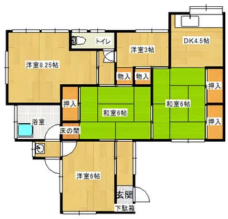 福岡県北九州市門司区白野江4丁目【一戸建】の間取り
