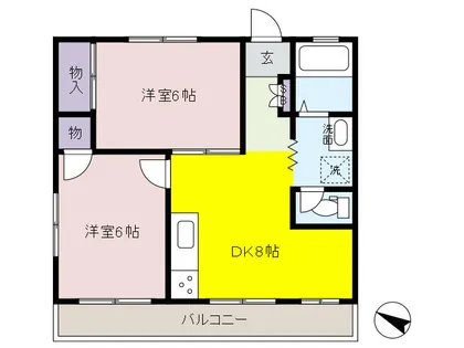 朝日ヶ丘コーポ【5階】の間取り