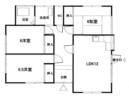 福岡県中間市大辻町【一戸建】の間取り