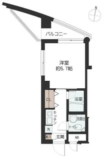 クレール六甲【4階】の間取り