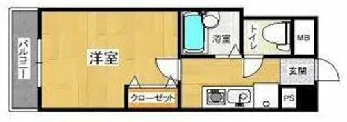 シティ花房【3階】の間取り