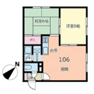 メゾン・オーエヌ【106号室】の間取り