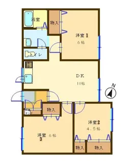 大町ハイツ【102号室】の間取り