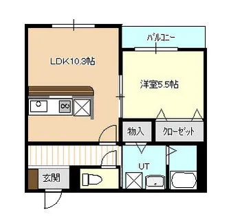 カーサ清田【1階】の間取り