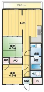 リープラス滝野社【105号室】の間取り