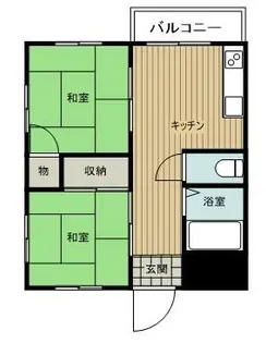 ハイツ甲陽【3階】の間取り