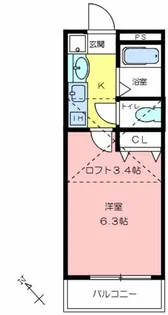 アミティエ山手【2階】の間取り