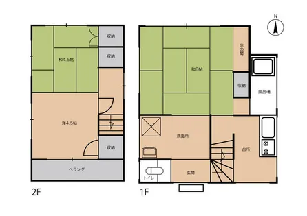 福岡県北九州市小倉北区黒原2丁目【一戸建】の間取り