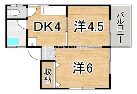 福岡県福岡市中央区今川1丁目【アパート】の間取り