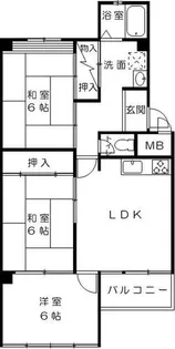 塩屋住宅2号棟【1階】の間取り