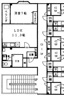 兵庫県たつの市揖保川町黍田【マンション】の間取り
