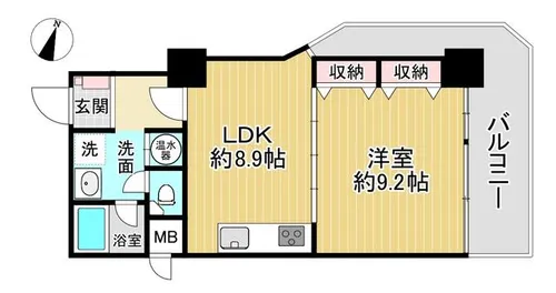 花隈ダイヤハイツ【5階】の間取り
