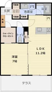 シャーメゾン プロープル【108号室】の間取り