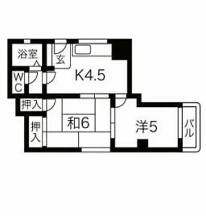 シャトーローヤル【502号室】の間取り