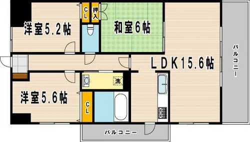 ルネックスⅡ【306号室】の間取り