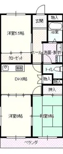 メリーメリーB【2階】の間取り