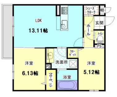 ファミール光善寺【1階】の間取り