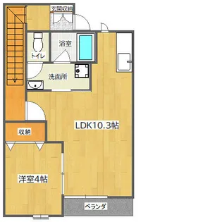 ブライトネス原【202号室】の間取り