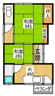 木幡住宅【201号室】の間取り