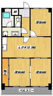 ハイツシーサイドⅠ【7階】の間取り
