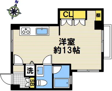 エスポアールポルト【45号室】の間取り