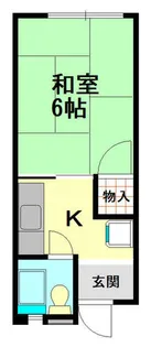 都マンション【601号室】の間取り