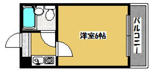 ロータリー門真【6階】の間取り