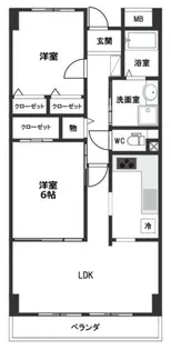 グローバル高田【2階】の間取り