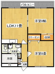 エルパティオ千束【202号室】の間取り