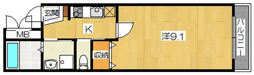 2nd Me bldg【203号室】の間取り